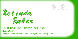 melinda raber business card